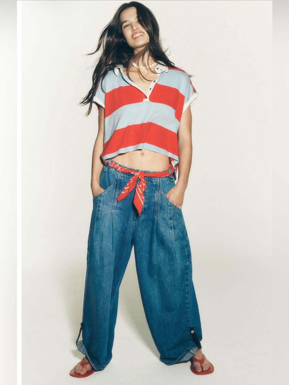 We The Free Relaxed Wide-Leg Denim Jeans in Blue